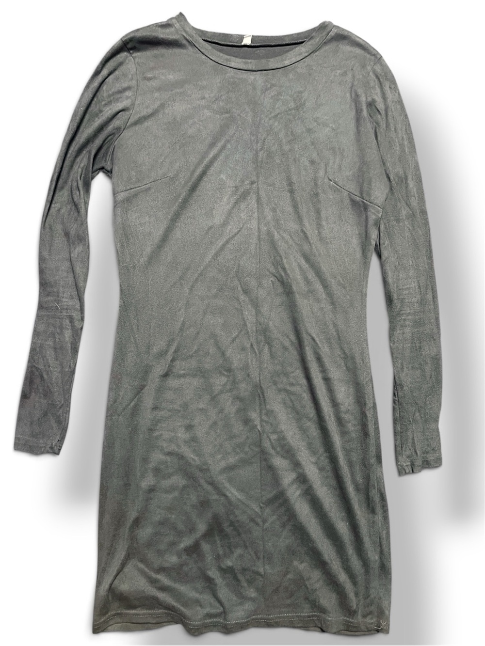 Long Sleeve Crewneck Dress - Green
